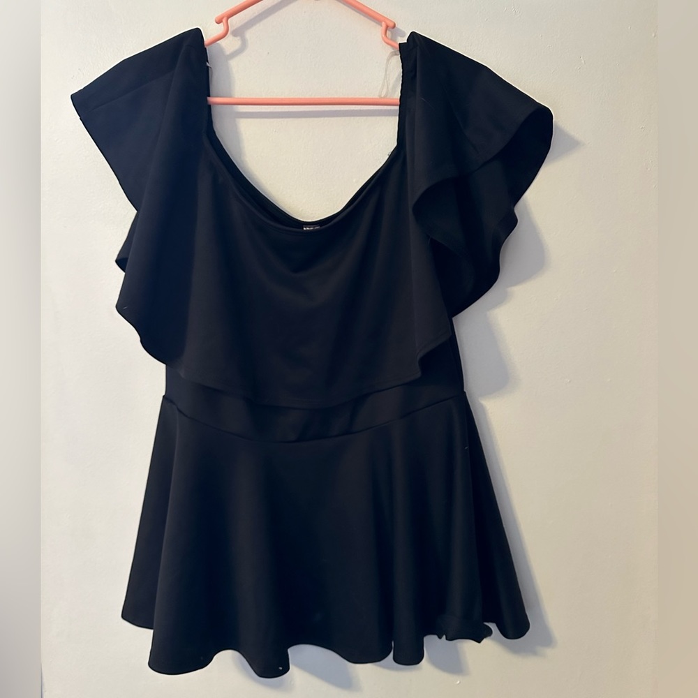 NWT Black Bell Blouse 2X